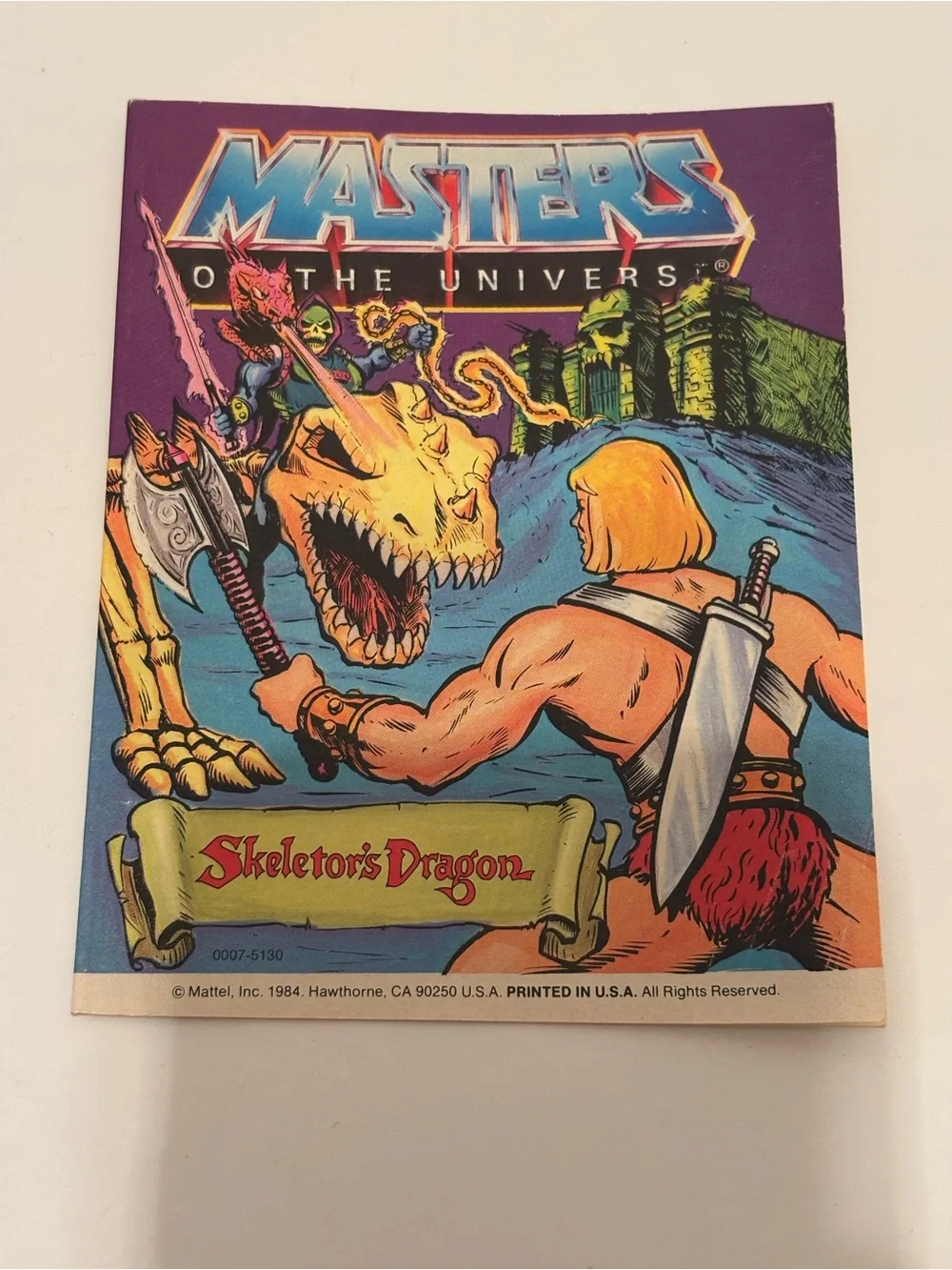 He-Man Mini Comic - Skeletor's Dragon-  Masters of the Universe Vintage 1984